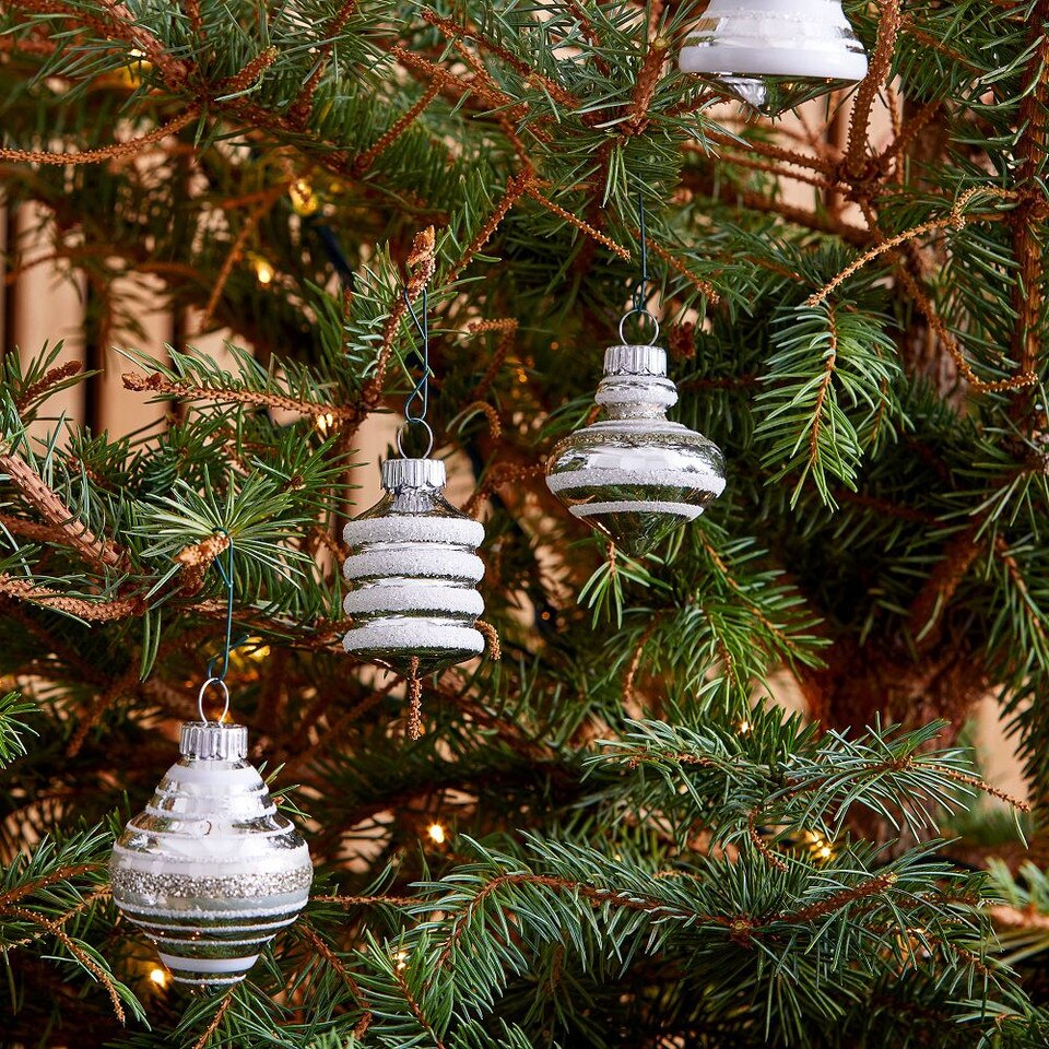 ShinyBrite™ White Ornaments (Set of 12) West Elm Australia